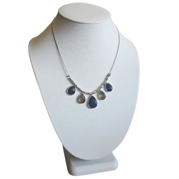 Guess Jewelry - Vintage Touchstone Smoky Quartz Necklace By Guess.